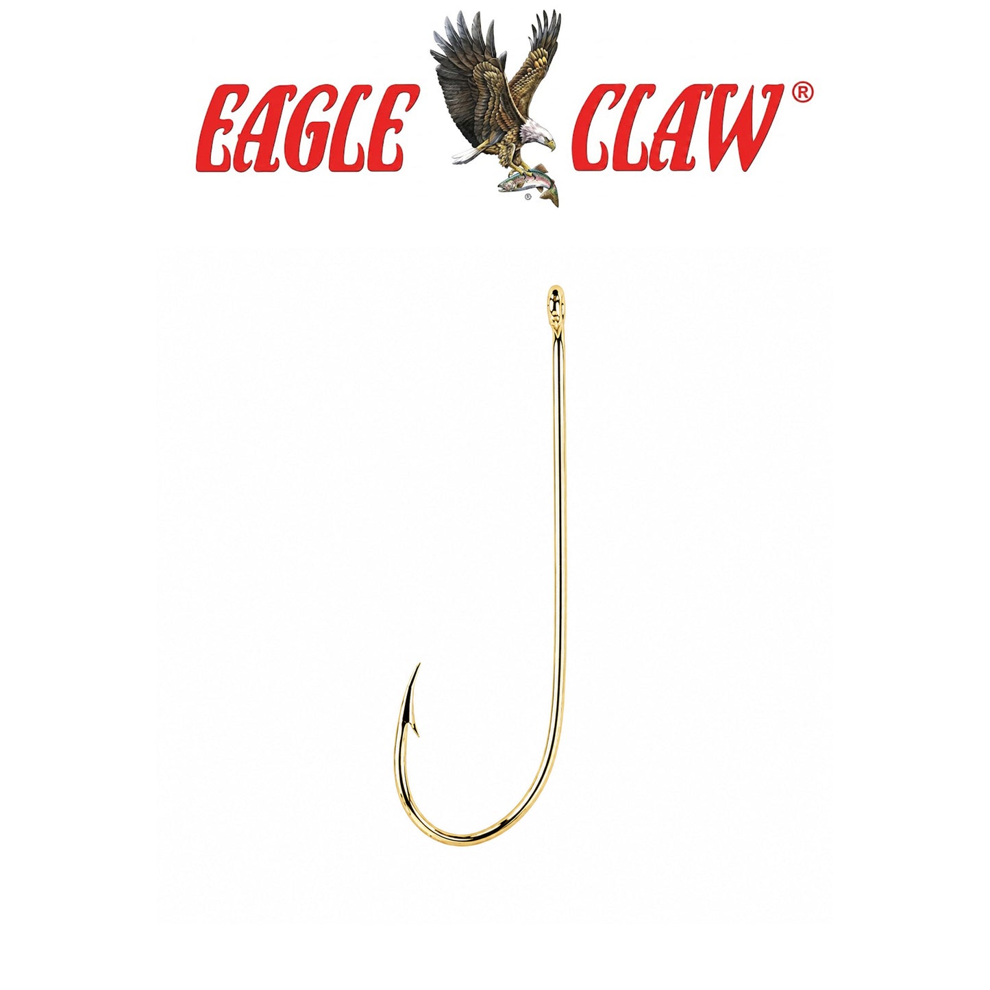 Eagle Claw Aberdeen 1X Light Wire Non-Offset Bronze Hooks – 5 Pack