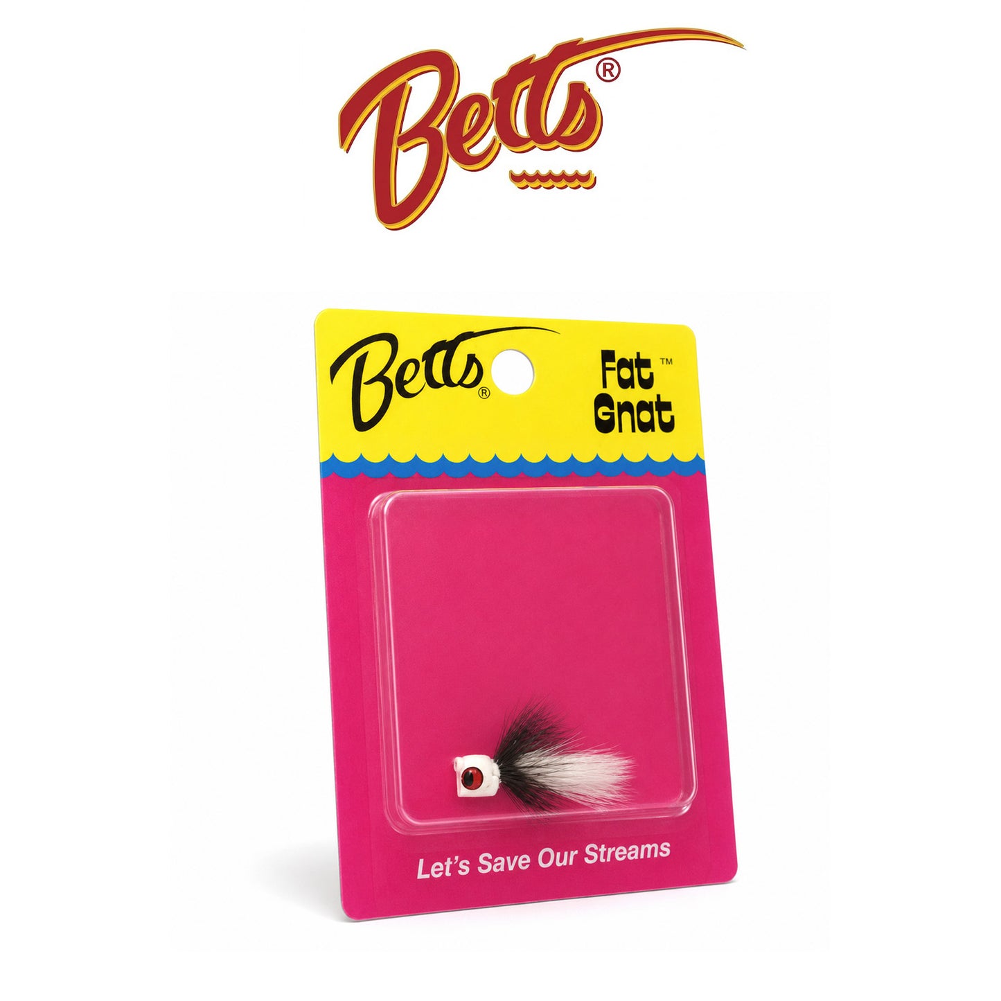 Betts Fat Gnat Size 10 White Fishing Fly
