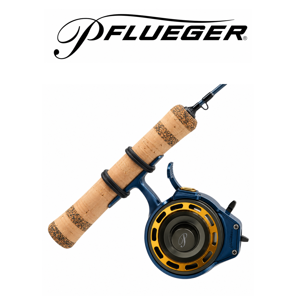 Pflueger President Inline Ice Fishing Rod & Reel Combo – Smooth Performance & Precision Control
