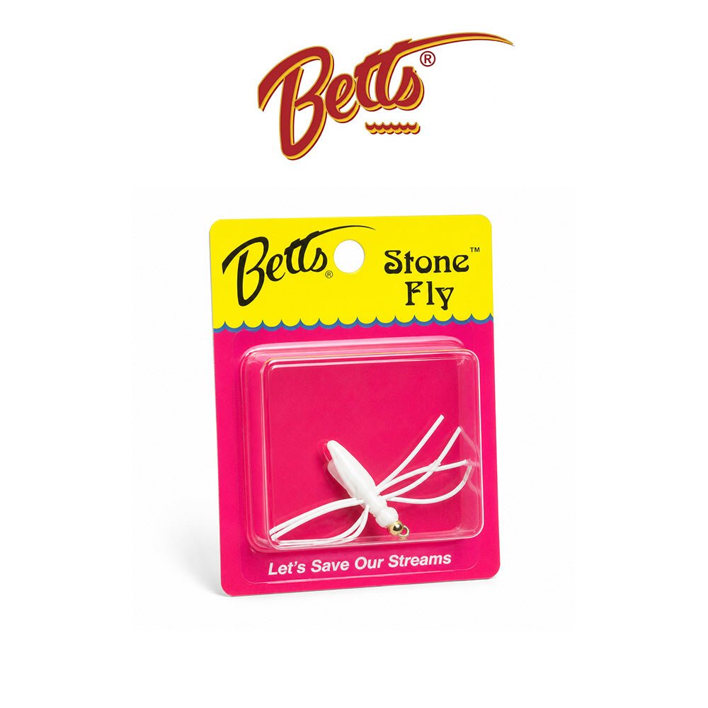 Betts Stone Fly Fishing Lure Size 10 Black and  White