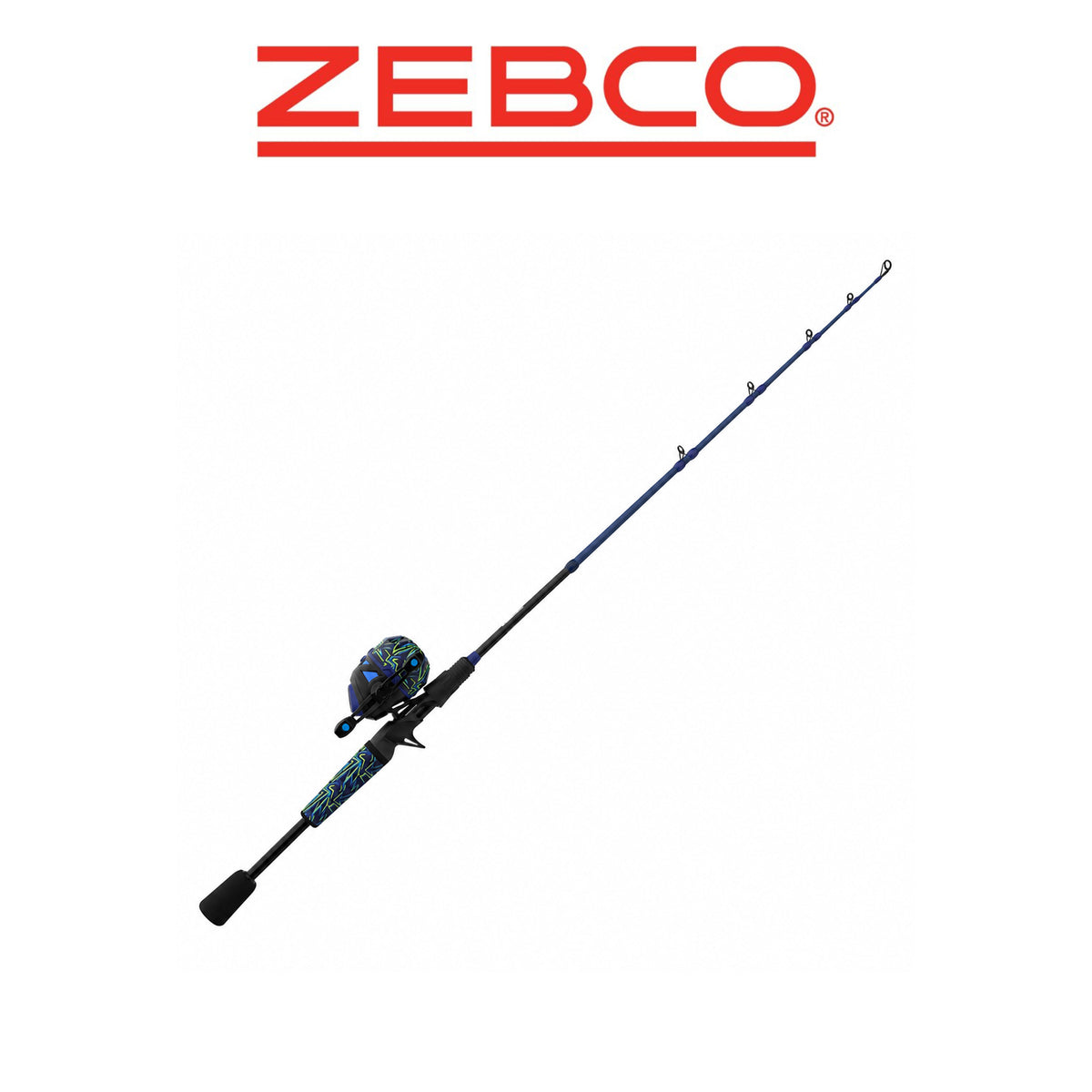 Zebco Roam Energy Green/Blue 6'0" 2-Piece Medium Spincast Fishing Combo