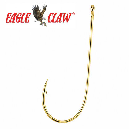 Eagle Claw Gold Fishing Hooks 100 Count Box