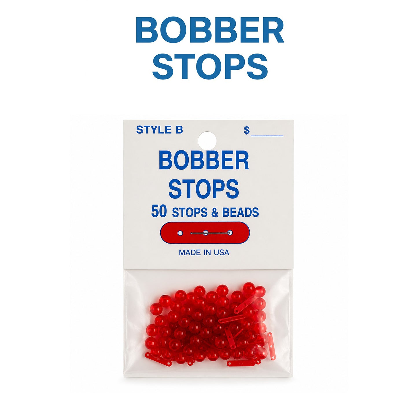 JS Three-Hole Bobber Stops & Beads 12-Pack