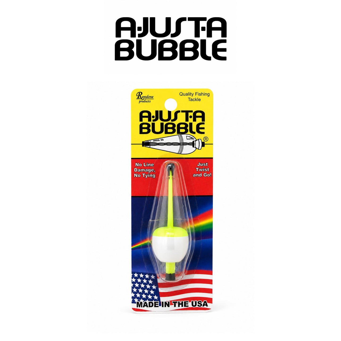 Double X Tackle A-Just-A-Bubble Adjustable Fishing Float Blister Card | 1/8 , 3/16 , 1/4 and 3/8 oz.