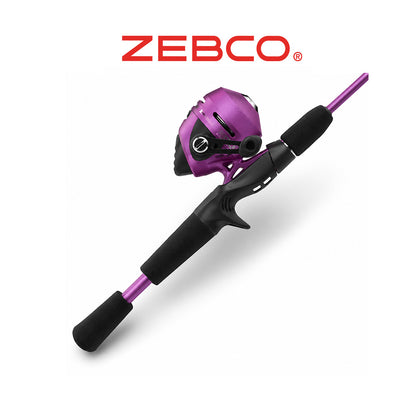 Zebco Slingshot Purple Spinning Combo, 202/562ML Rod & Reel
