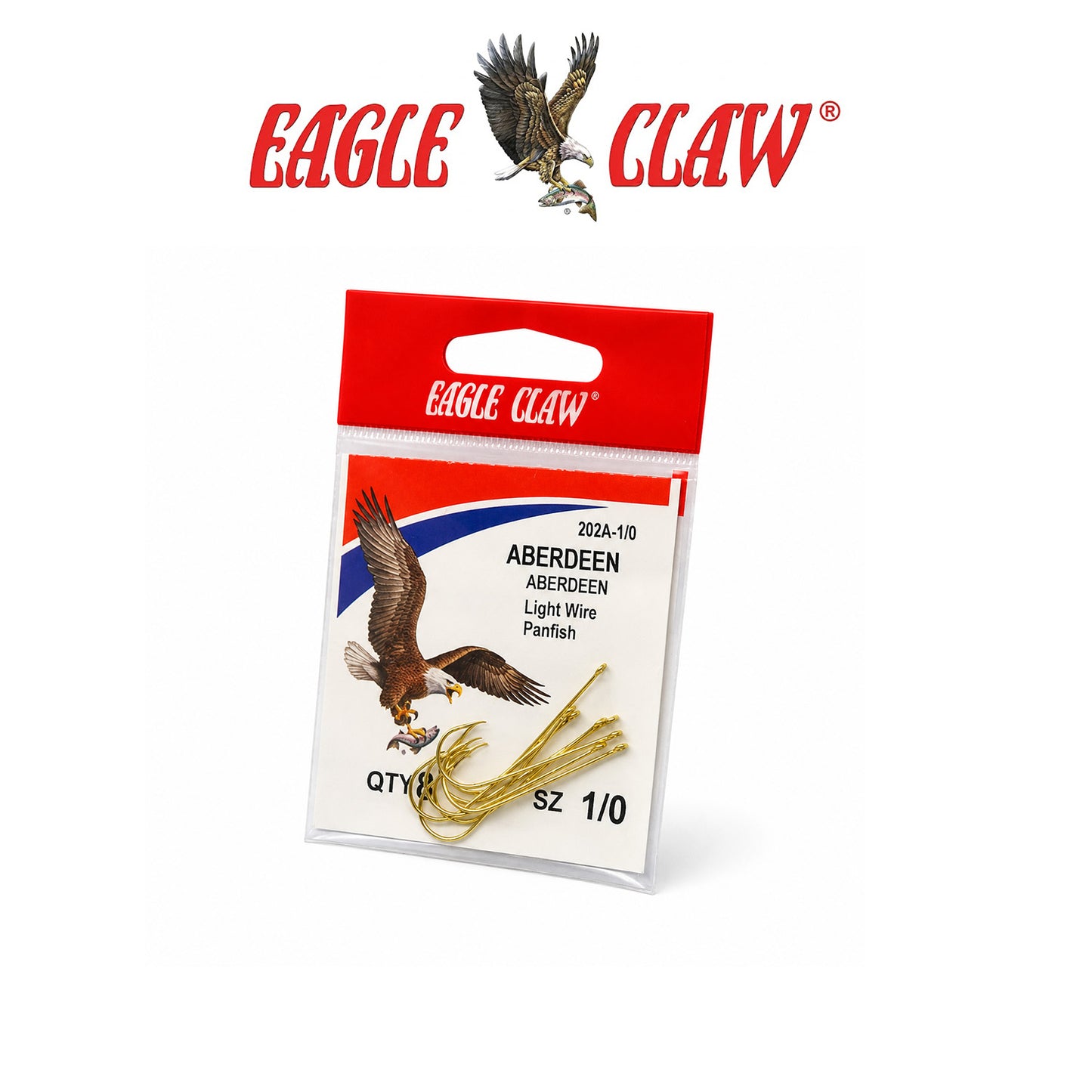 Eagle Claw Aberdeen Light Wire Fishing Hooks - 5 Pack