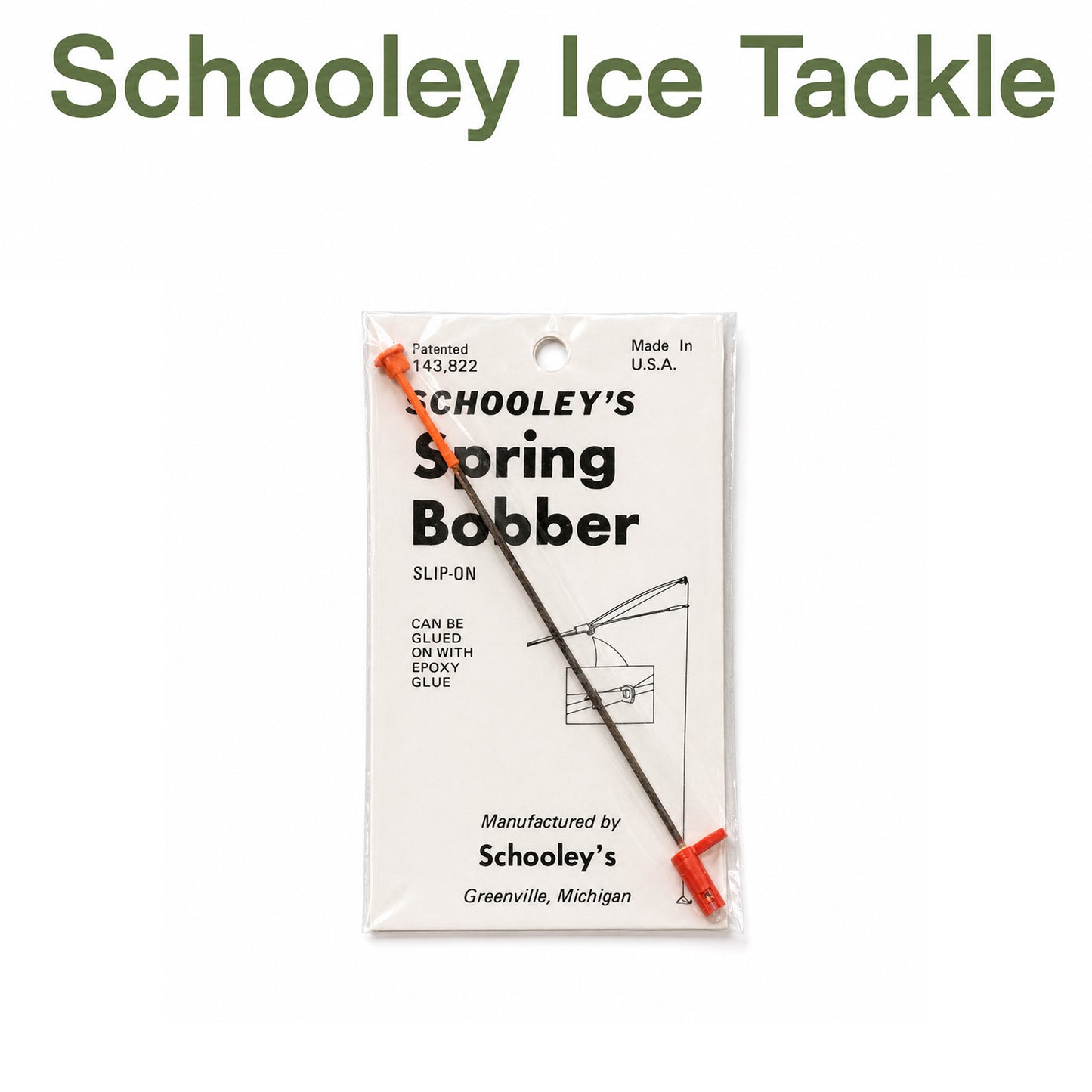 Schooley’s #19 Steel Spring Bobber with Bright Orange Tip