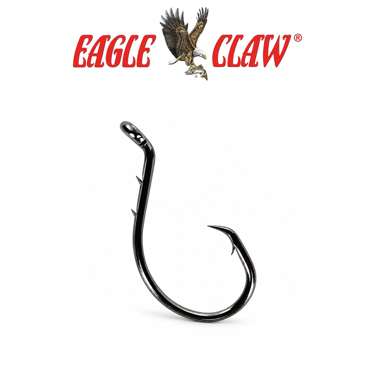 Eagle Claw Cat Claw Circle Baitholder Hooks – Premium Platinum Black