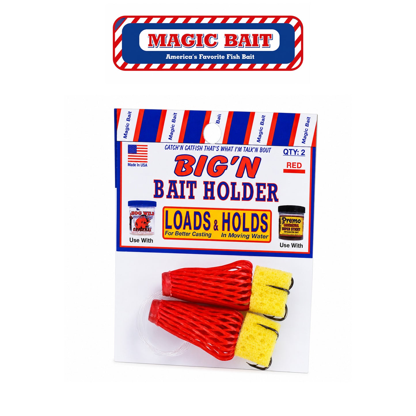 Magic Bait Big’n Bait Holder - Red