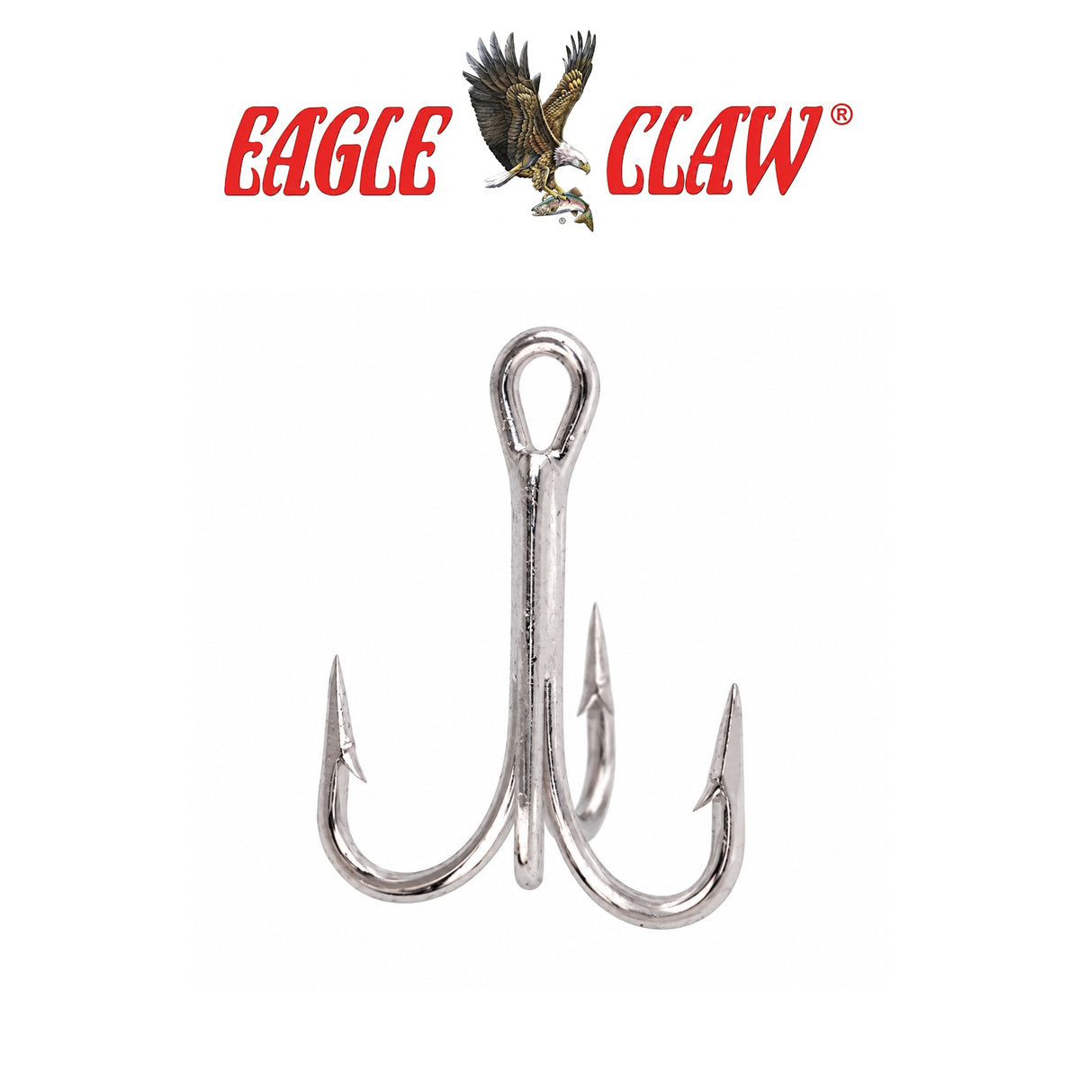 Eagle Claw Lazer Sharp 4X Treble Hook – Regular Shank Straight Point