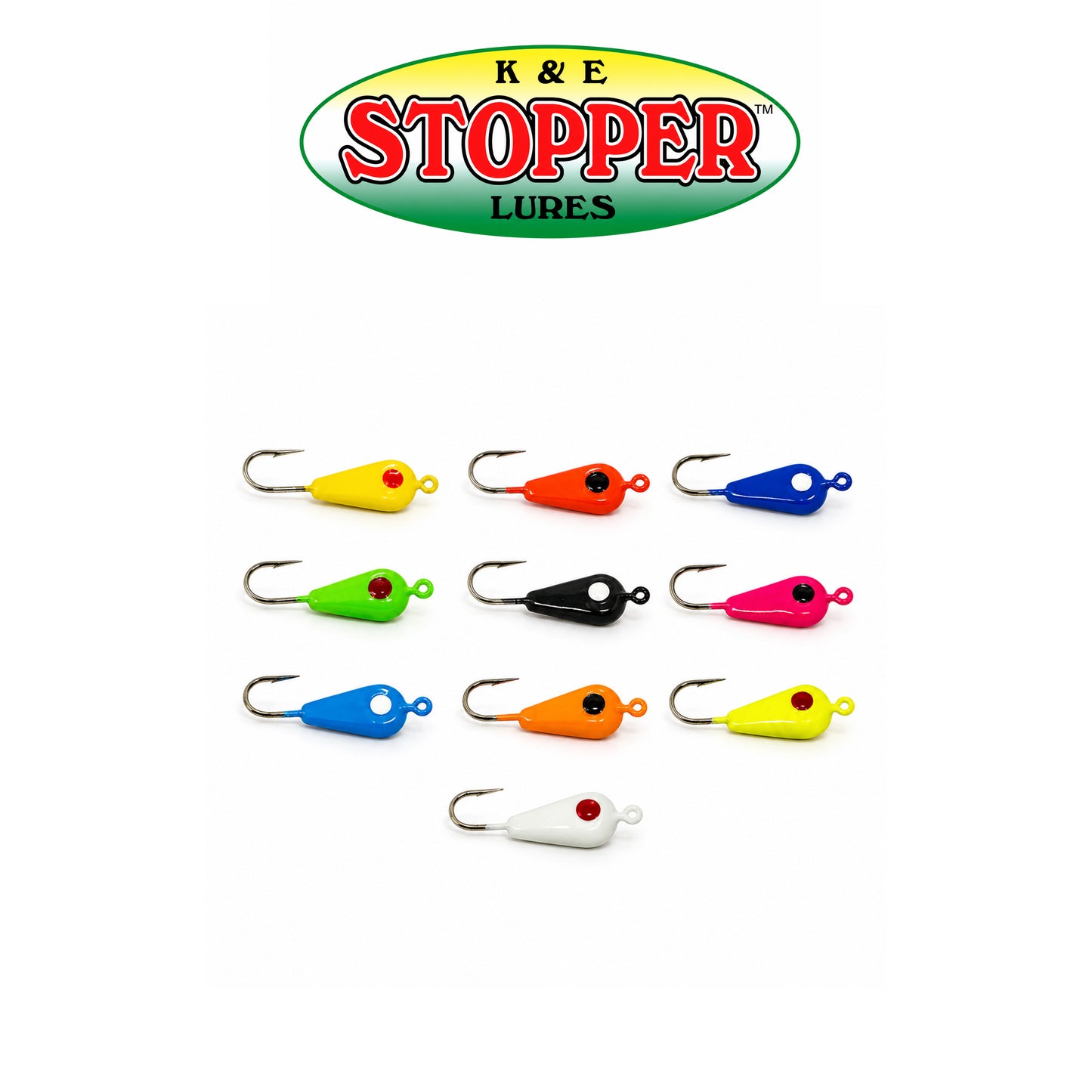 K&E Tear Drop Ice Jig  Assorted Colors