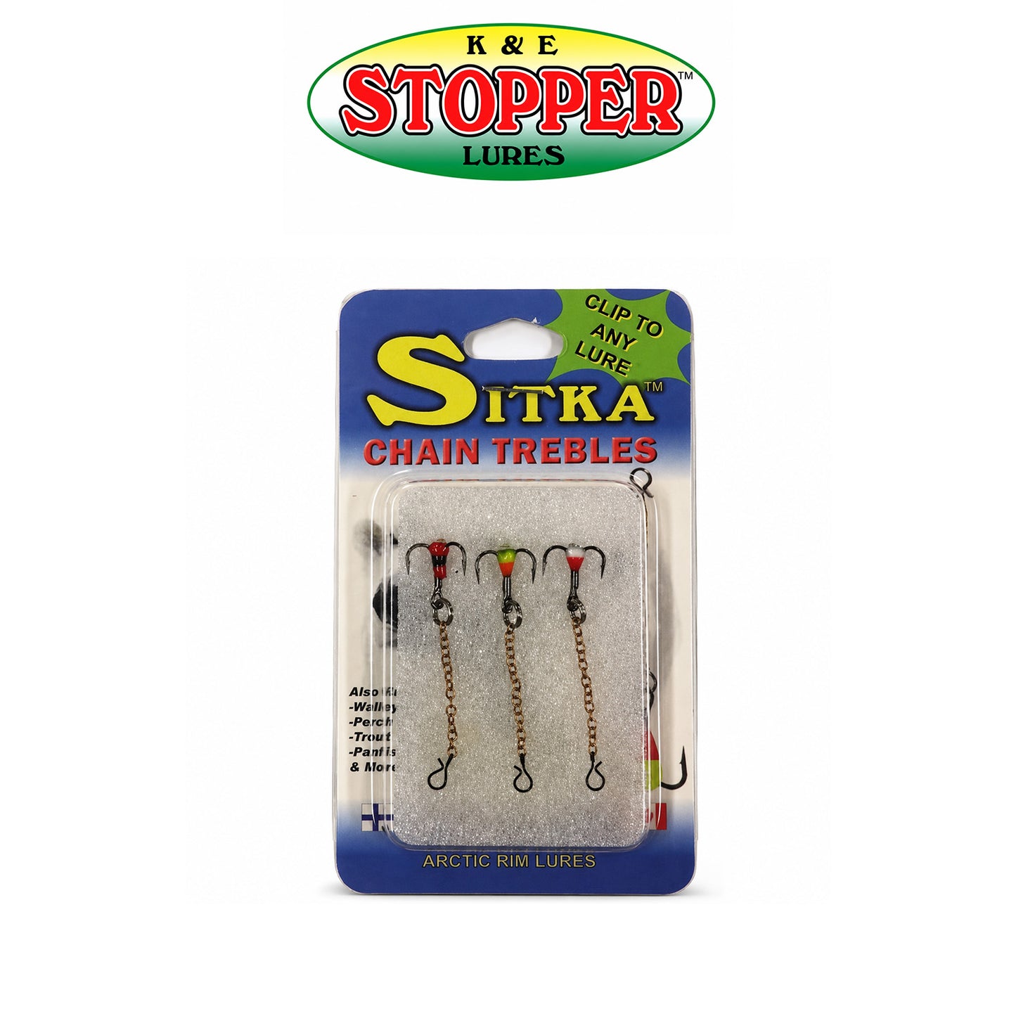 K & E Sitka Treble Chain Hooks 3-Pack