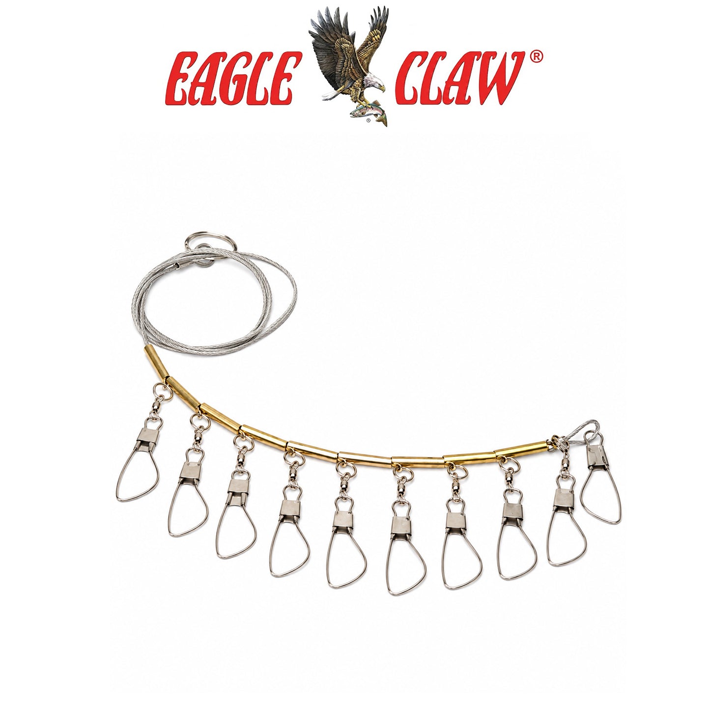 Eagle Claw 70" Heavy Duty Cable Fish Stringer Peg Board Display