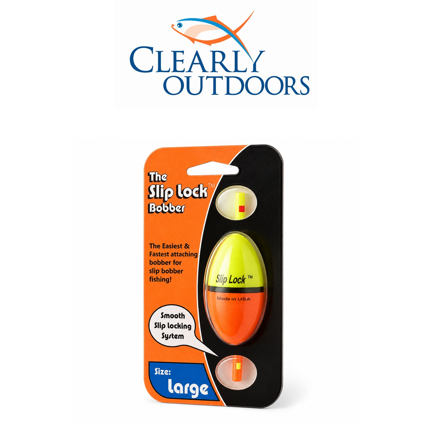 Clearly Outdoors Slip Lock Bobber – Mini, Small, Medium & Large