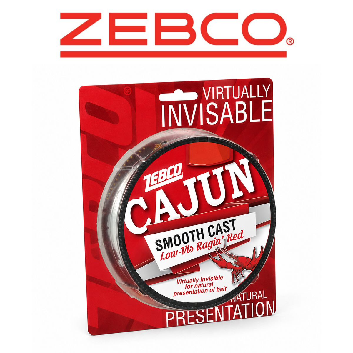 ZEBCO Cajun Low-Vis Red Monofilament Fishing Line 6 lb 330 yd