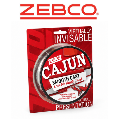 ZEBCO Cajun Low-Vis Red Monofilament Fishing Line 6 lb 330 yd