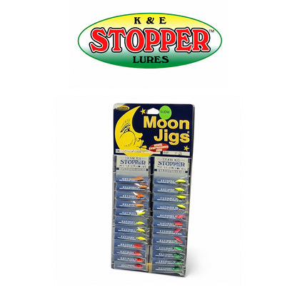K&E Black Moon Ice Jig Card Pack Size 14 Assorted Colors 24 Pack