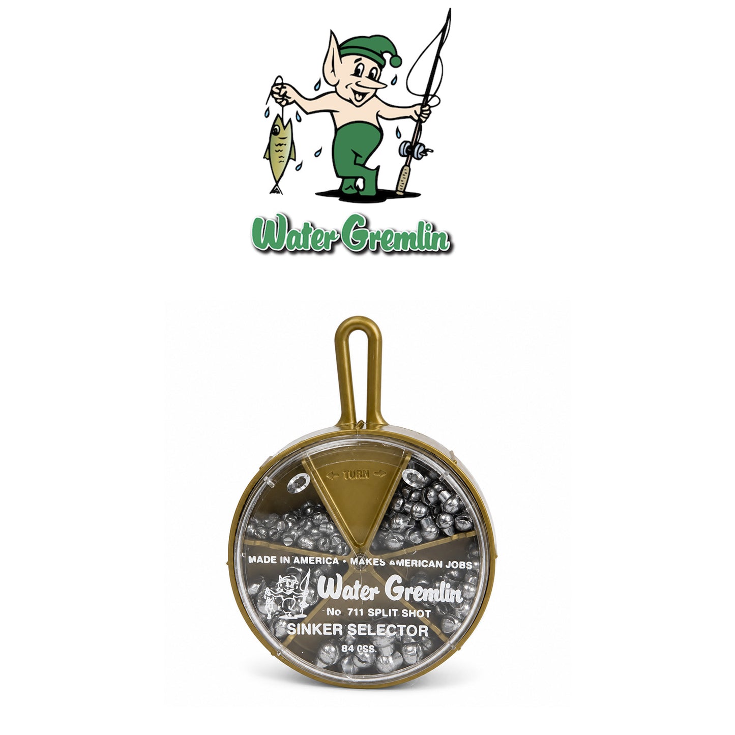 Water Gremlin 711 Removable Split Shot Selector Dial Fishing Sinkers