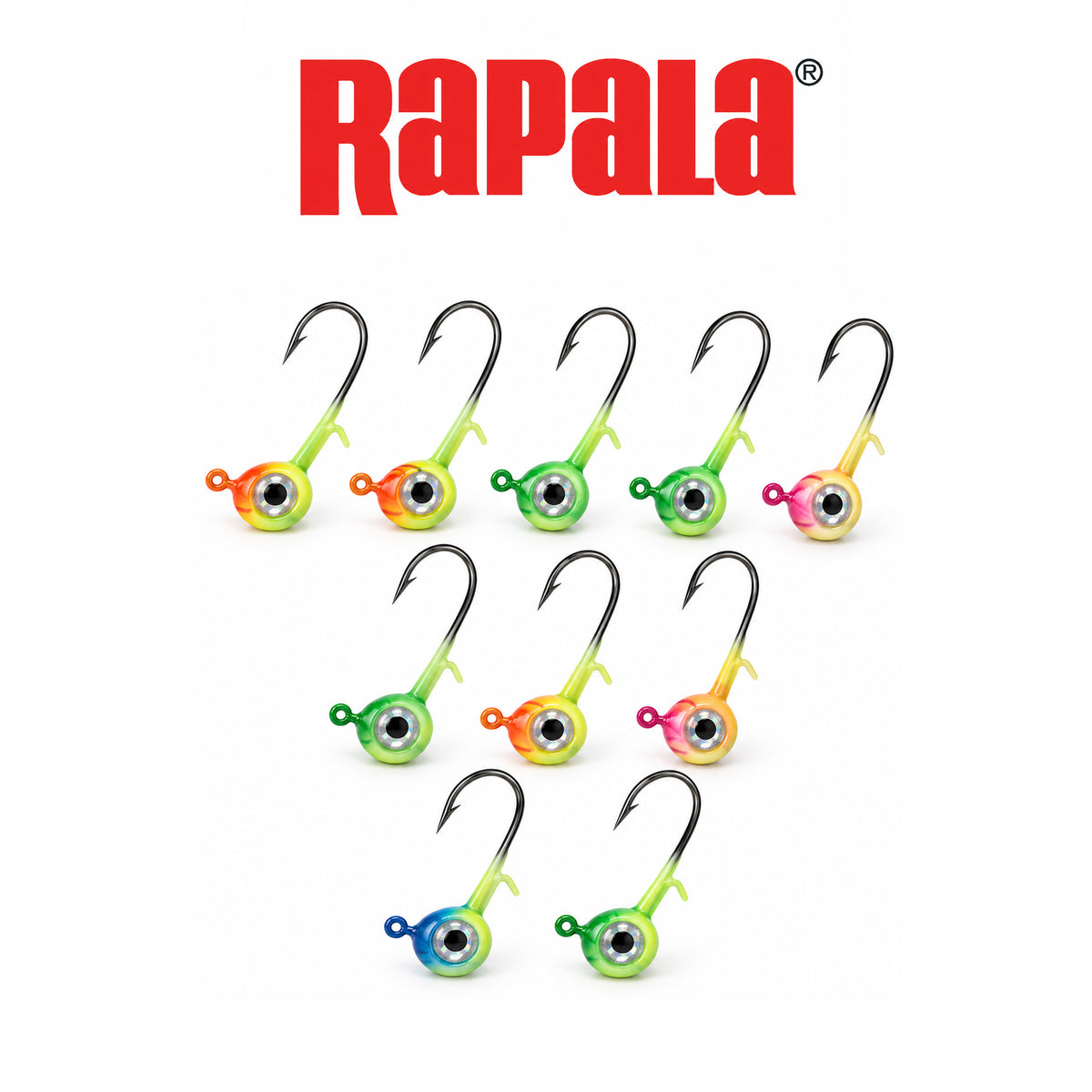 Rapala Neon Moon Eye Jig 1/16 oz UV Fishing Kit – High Visibility Freshwater Jig