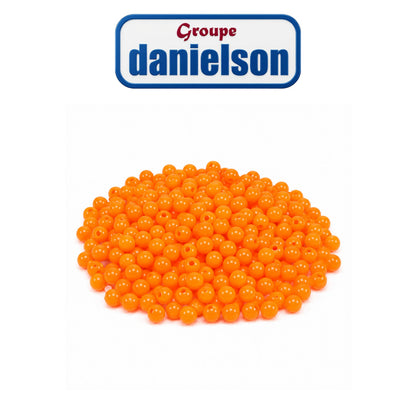 Danielson 8mm Round Beads – Fluor Orange, 35 Pieces/pack