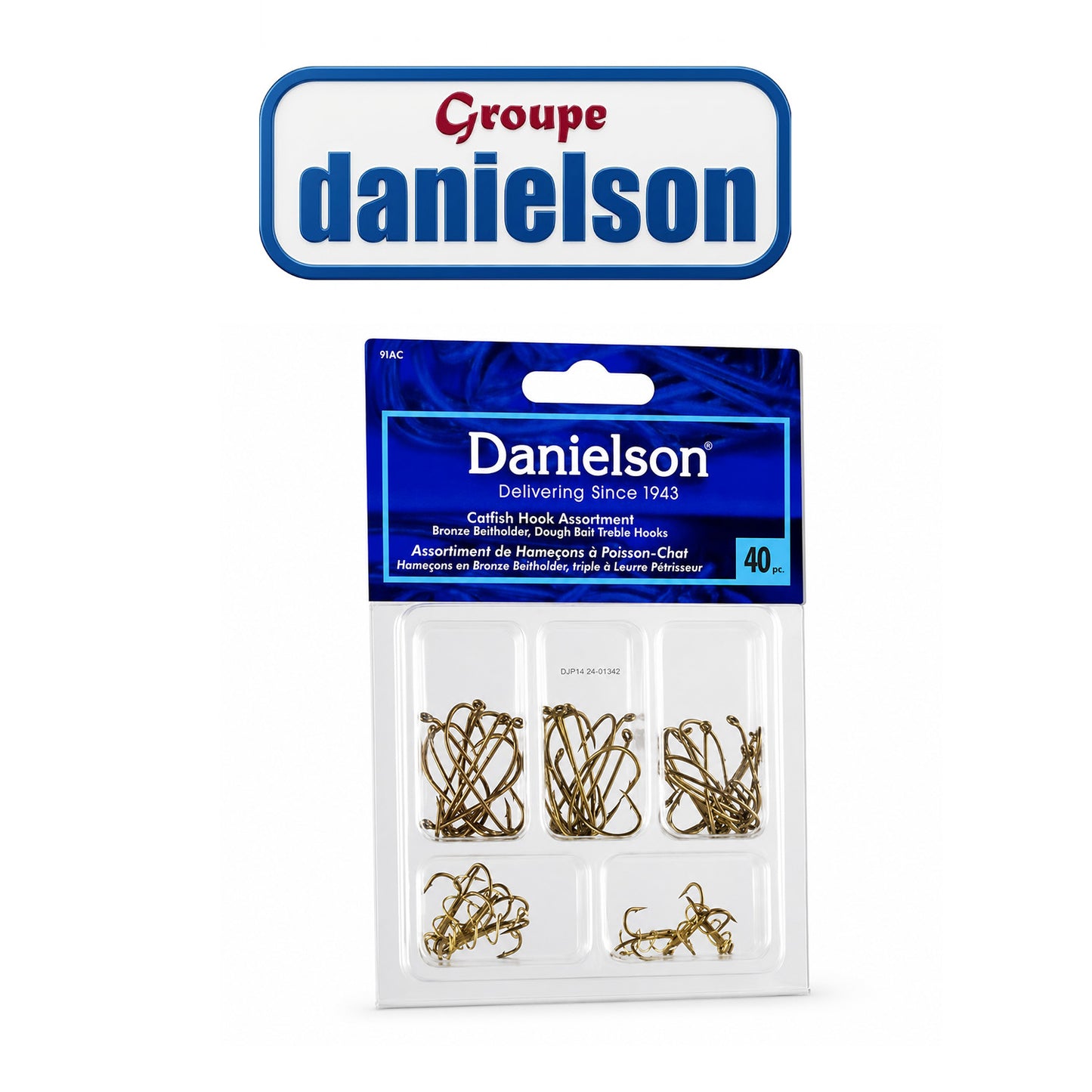 Danielson Catfish Hook Assortment – 40 Piece