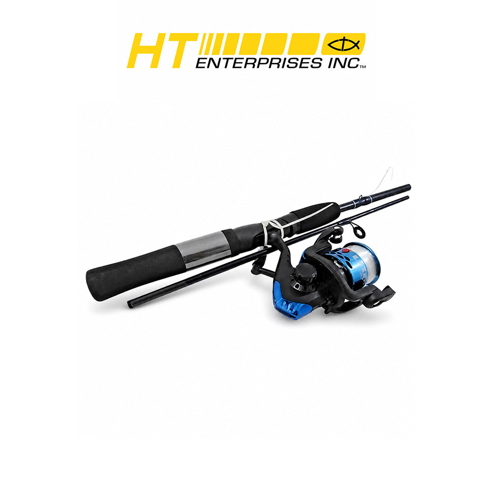 HT Lazer Genesis 6'6" 2-Piece Spinning Combo Rod, 2BB Reel, Blue