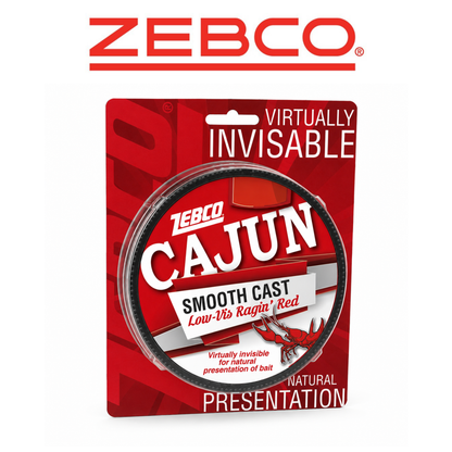 Zebco Cajun Low-Vis Red Fishing Line 12 lb Test 330 Yards