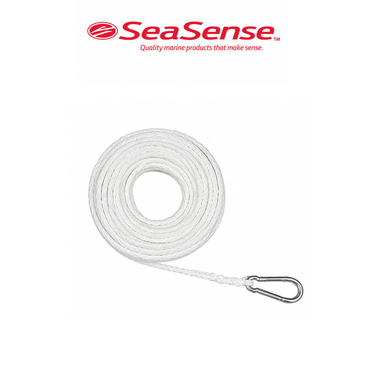 SeaSense Marine Premium Braided Anchor Line with Snap – Heavy-Duty & Secure Anchoring