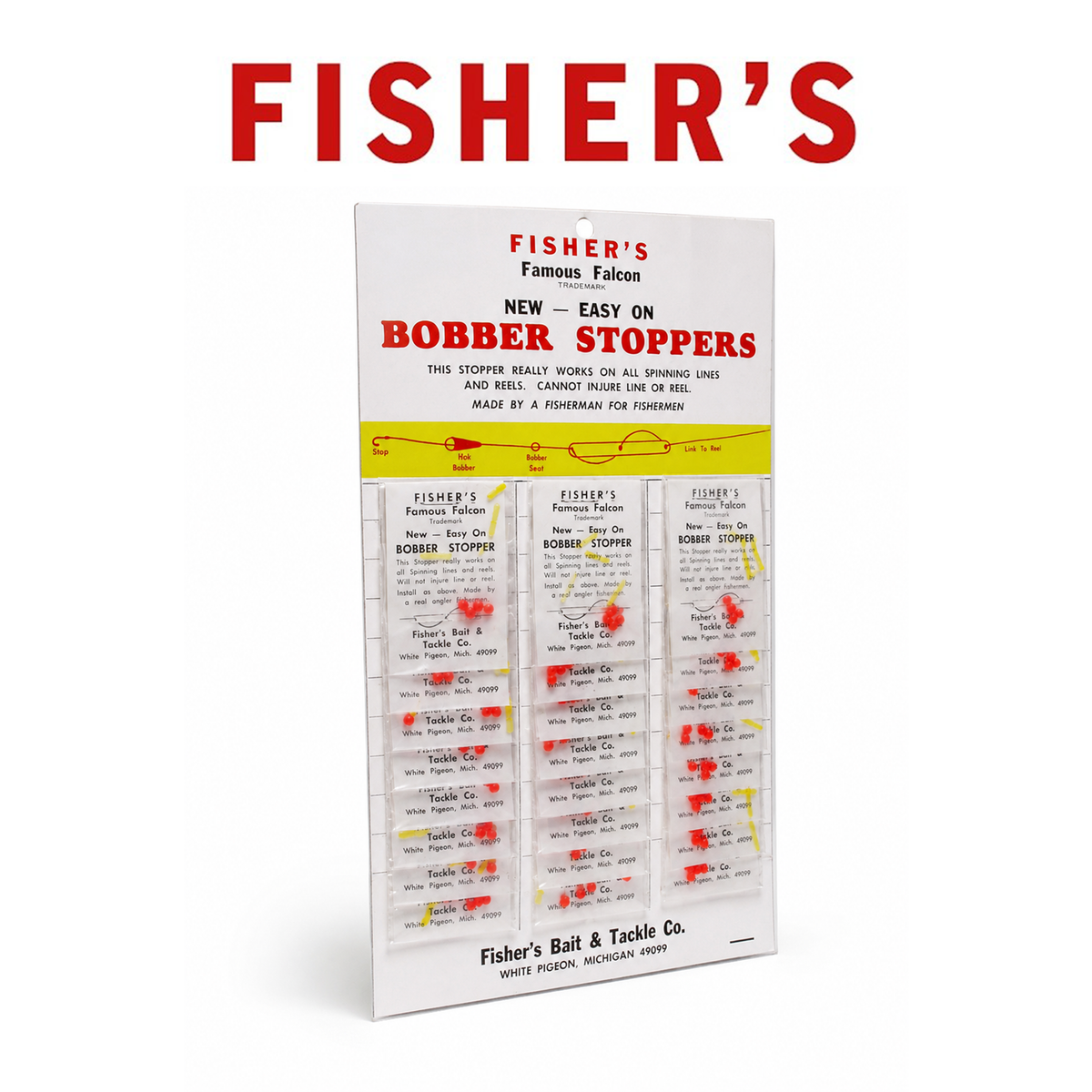 Fisher’s Famous Falcon Bobber Stops 070ST – Premium Precision Line Stops for Smooth, Reliable Fishing