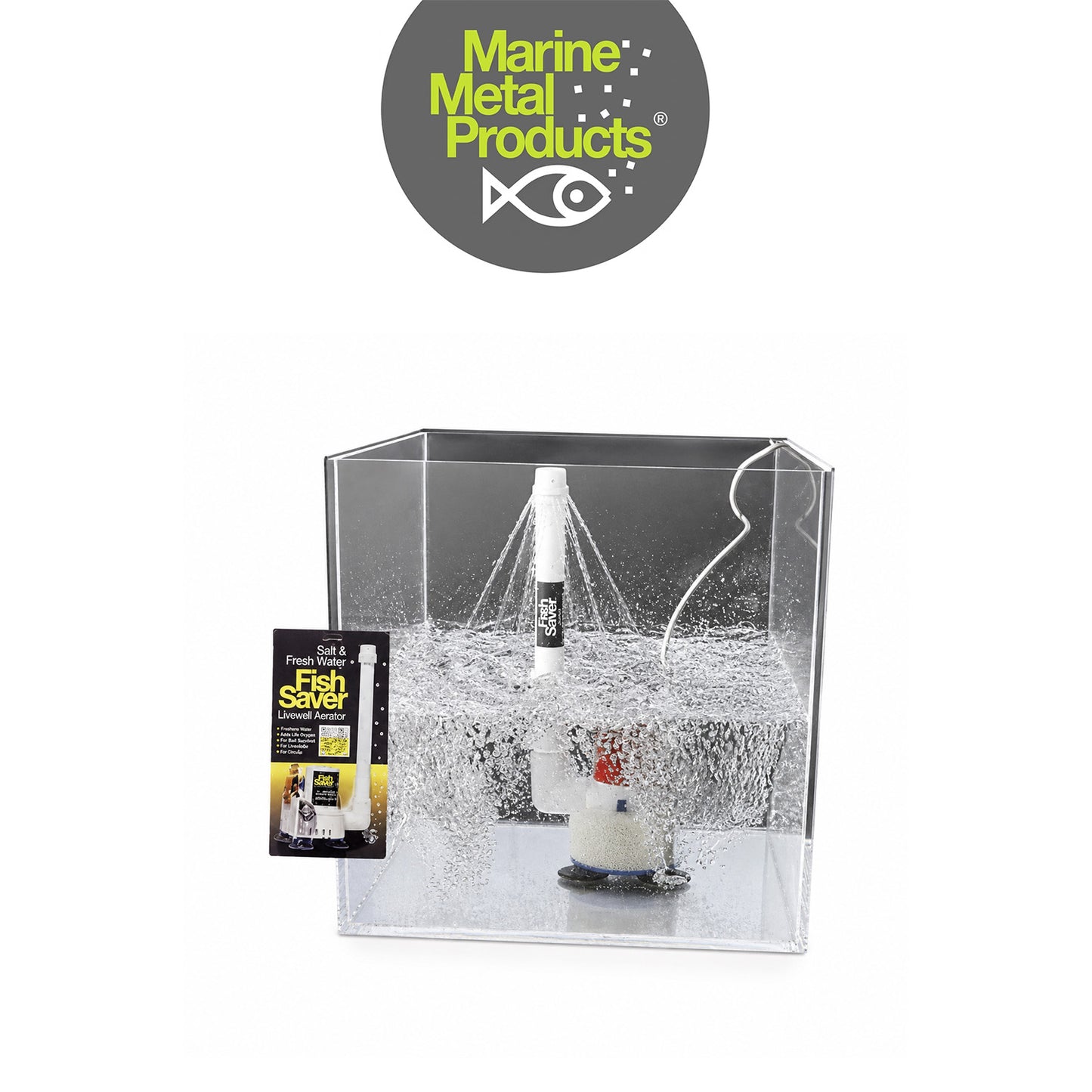 Marine Metal Fish Saver Portable Livewell Aerator for Bait &amp; Fish