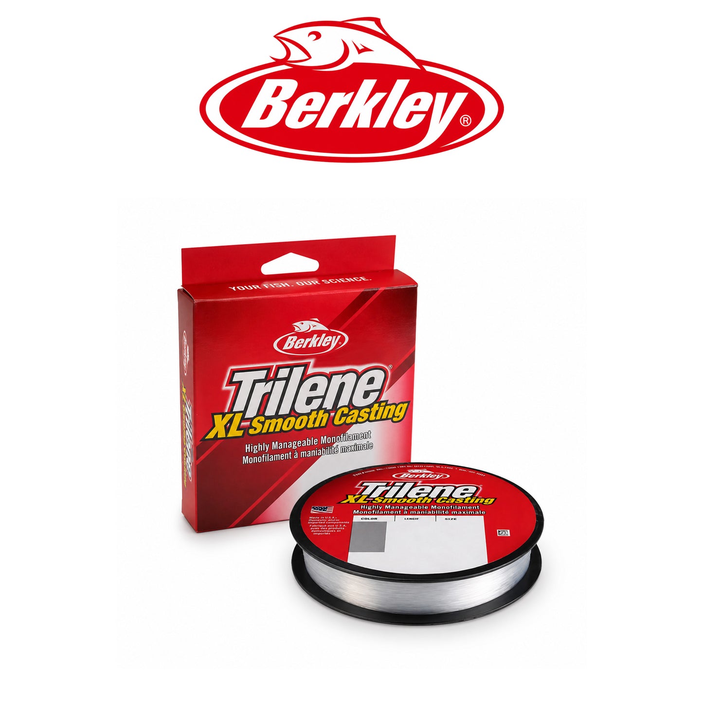 Berkley Trilene XL Clear Monofilament Fishing Line 300 yd Filler Spool