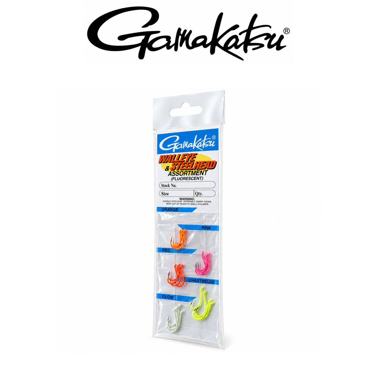 Gamakatsu Walleye Fluorescent Hooks – Assorted Colors