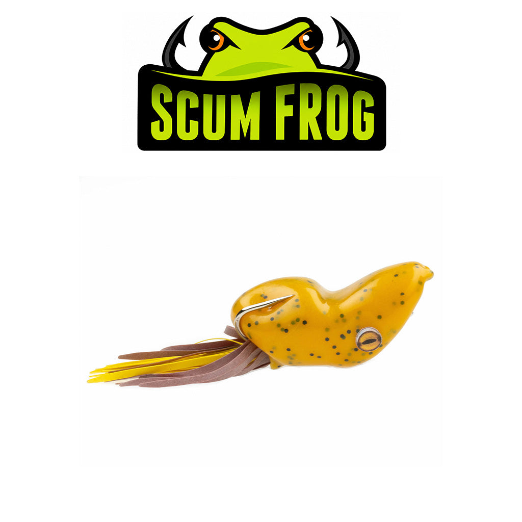 Scum Frog Fishing Popper Lure Bait with Treble Hooks