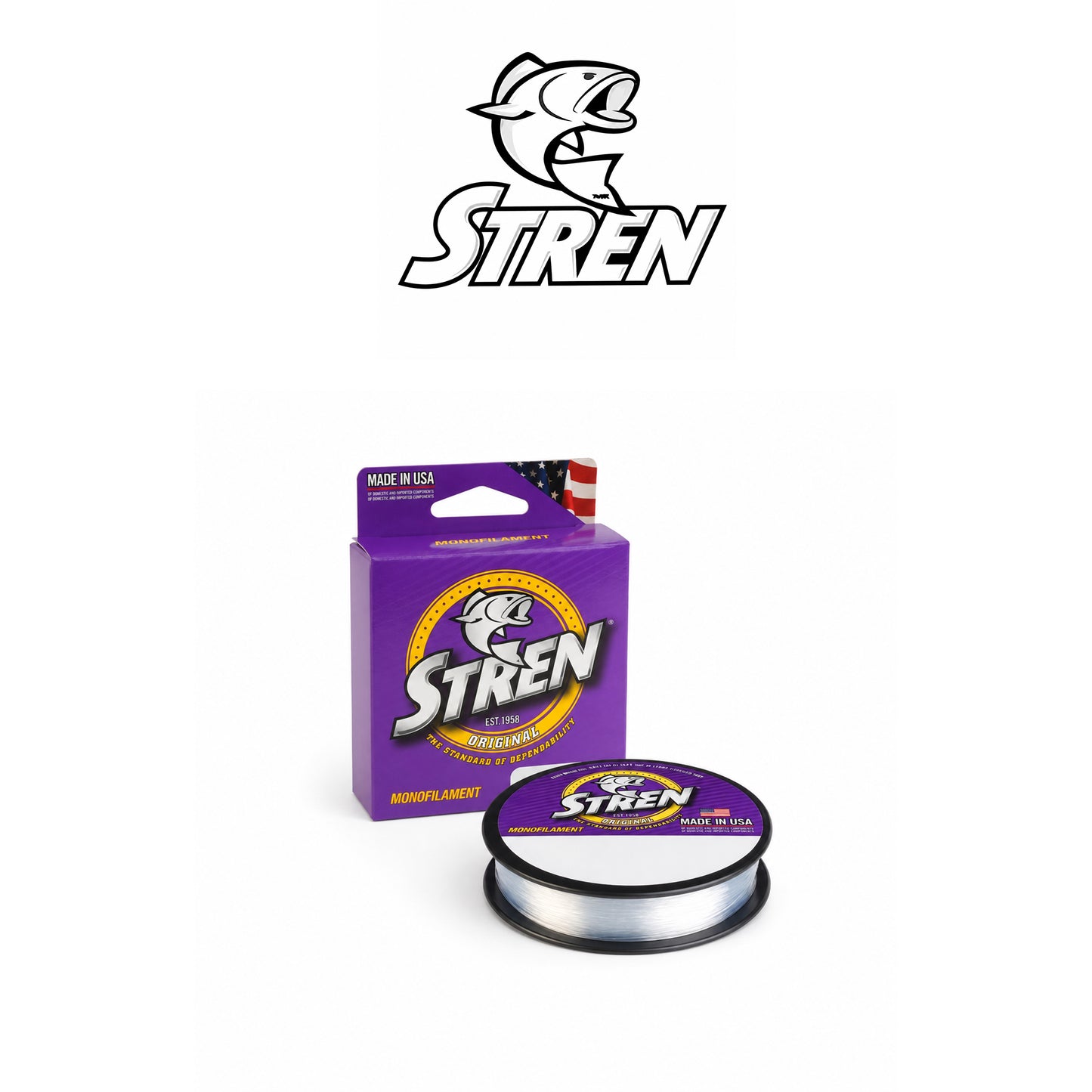 Stren Clear/Blue Fluorescent Monofilament Fishing Line 330yd