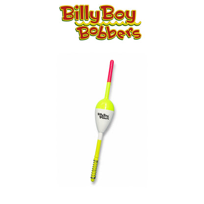 Billy Boy 1" White Lighted Balsa Spring Oval Float - 2 Pack