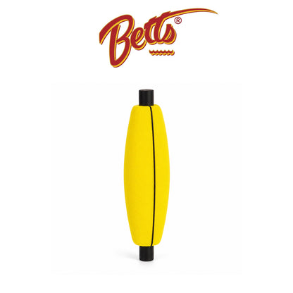 Betts 2" Yellow Slotted Peg Oval Floats – 100 Pack