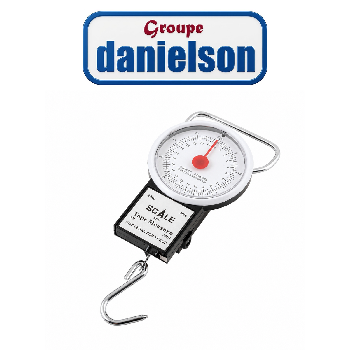 Denielson Deluxe 50 lb Round Fishing Scale with 39" Measuring Tape – Premium Angler’s Catch Scale