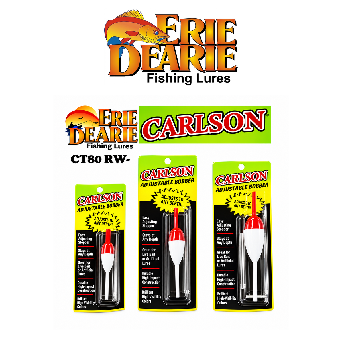 Carlson Fishing Bobber – High-Visibility Bite Indicator Float