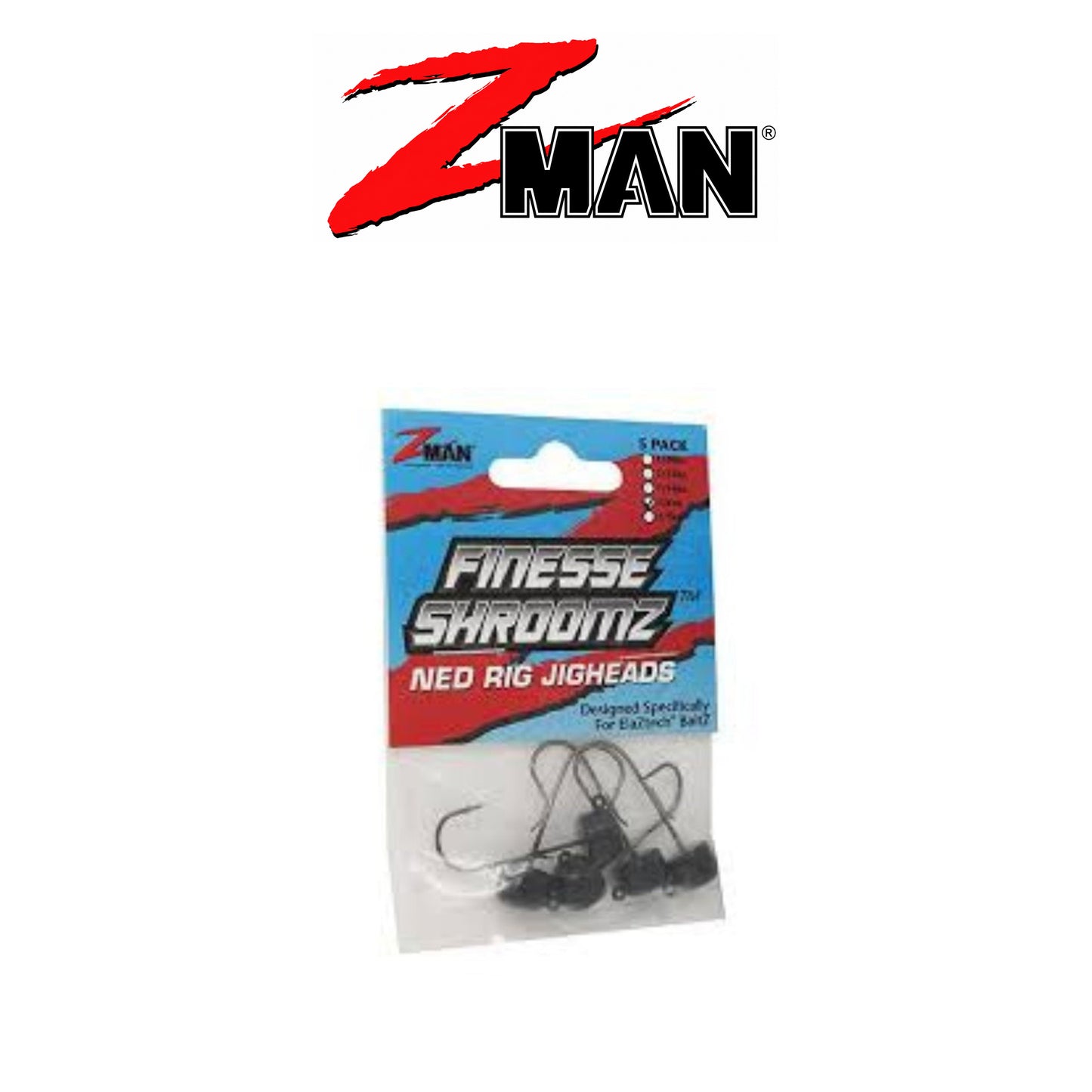 Z-Man Finesse ShroomZ 5-Pack Soft Plastic Mushroom Finesse Baits