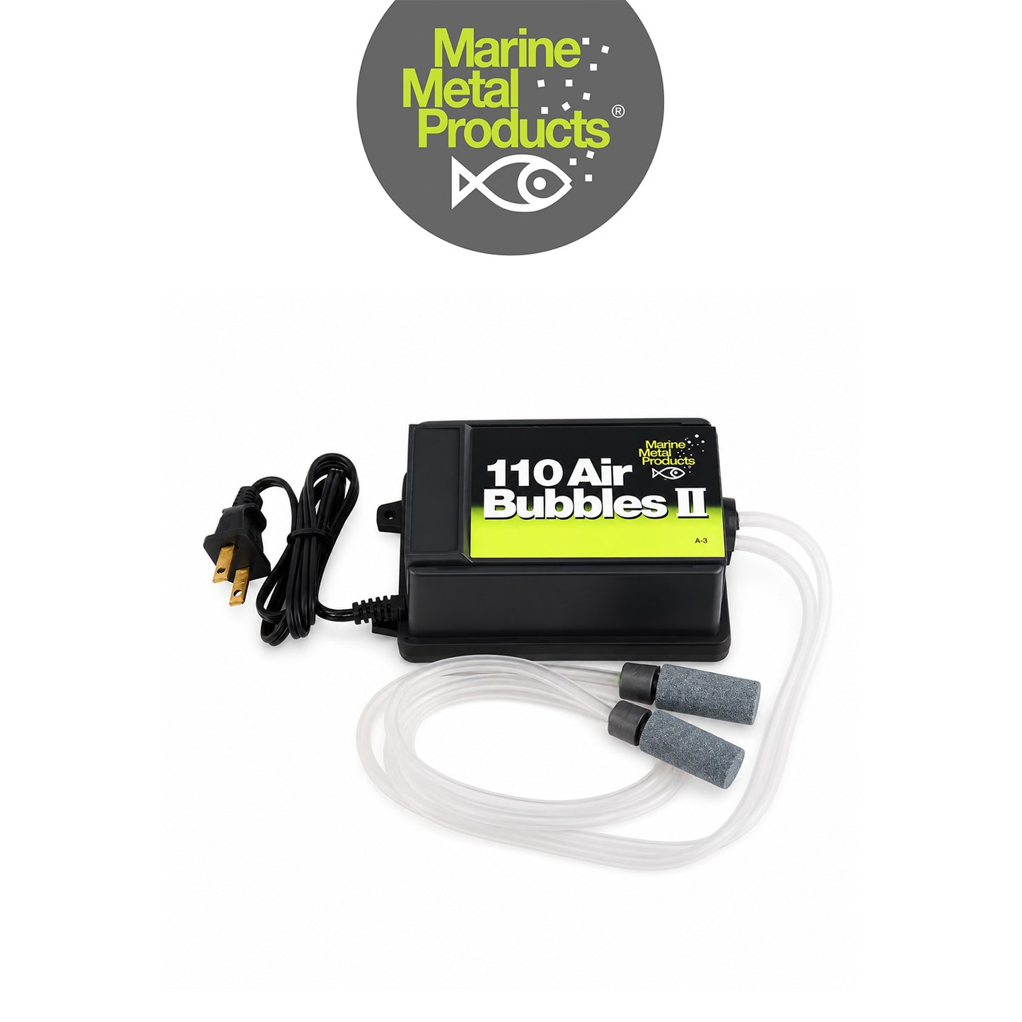 Marine Metal 110V Dual Outlet Air Pump with Tube &amp; Weights