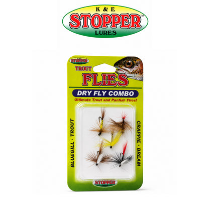 K&E Large Dry Fly Assortment – Assorted Sizes &amp; Colors 5 Pack