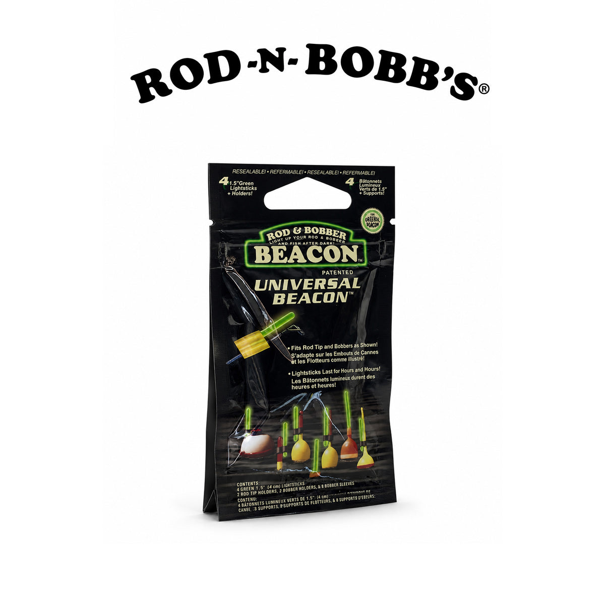 Rod-N-Bobb’s Universal Lightstick Beacon Glow-in-the-Dark Fishing Light