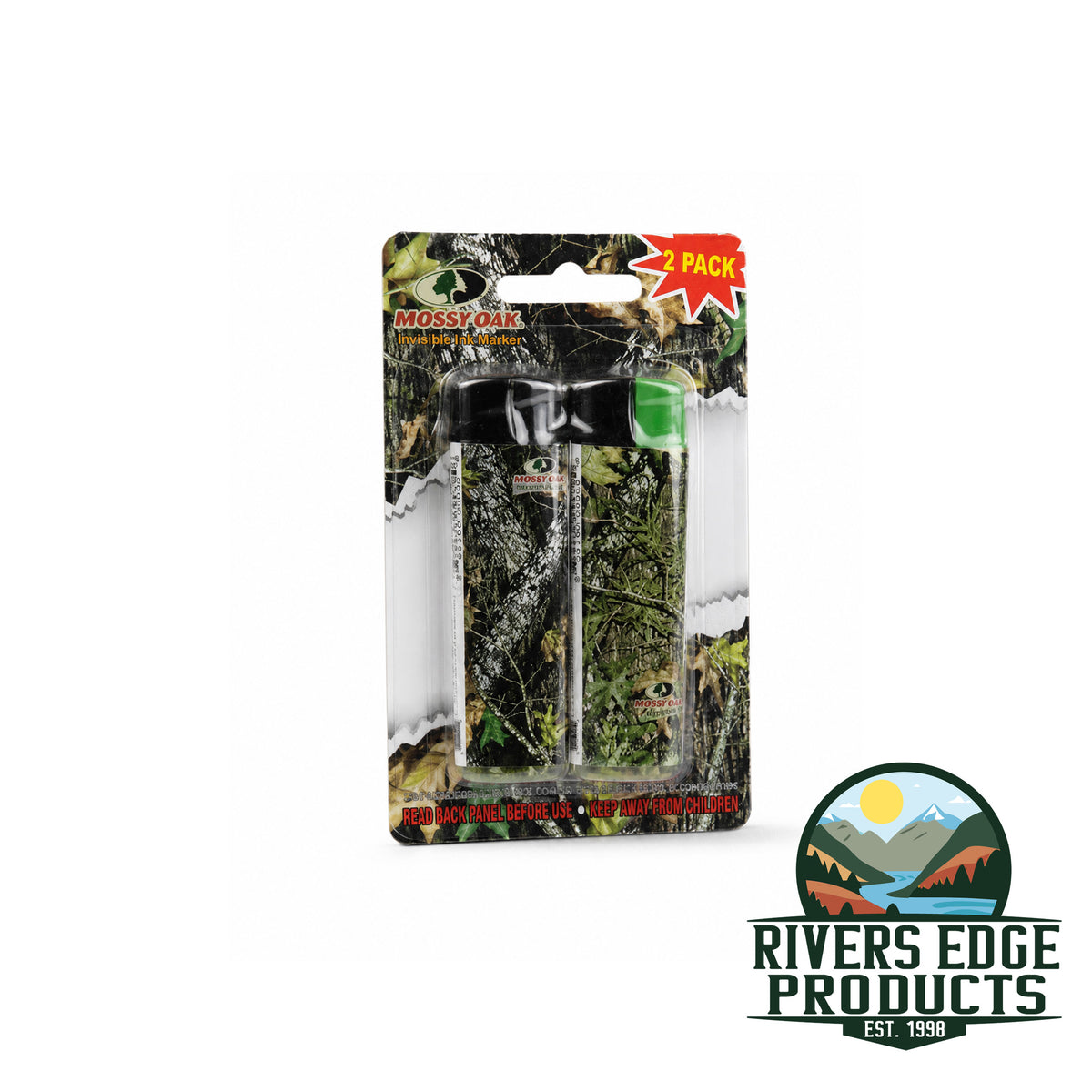 Rivers Edge Mossy Oak Camouflage Refillable Lighters 2-Pack