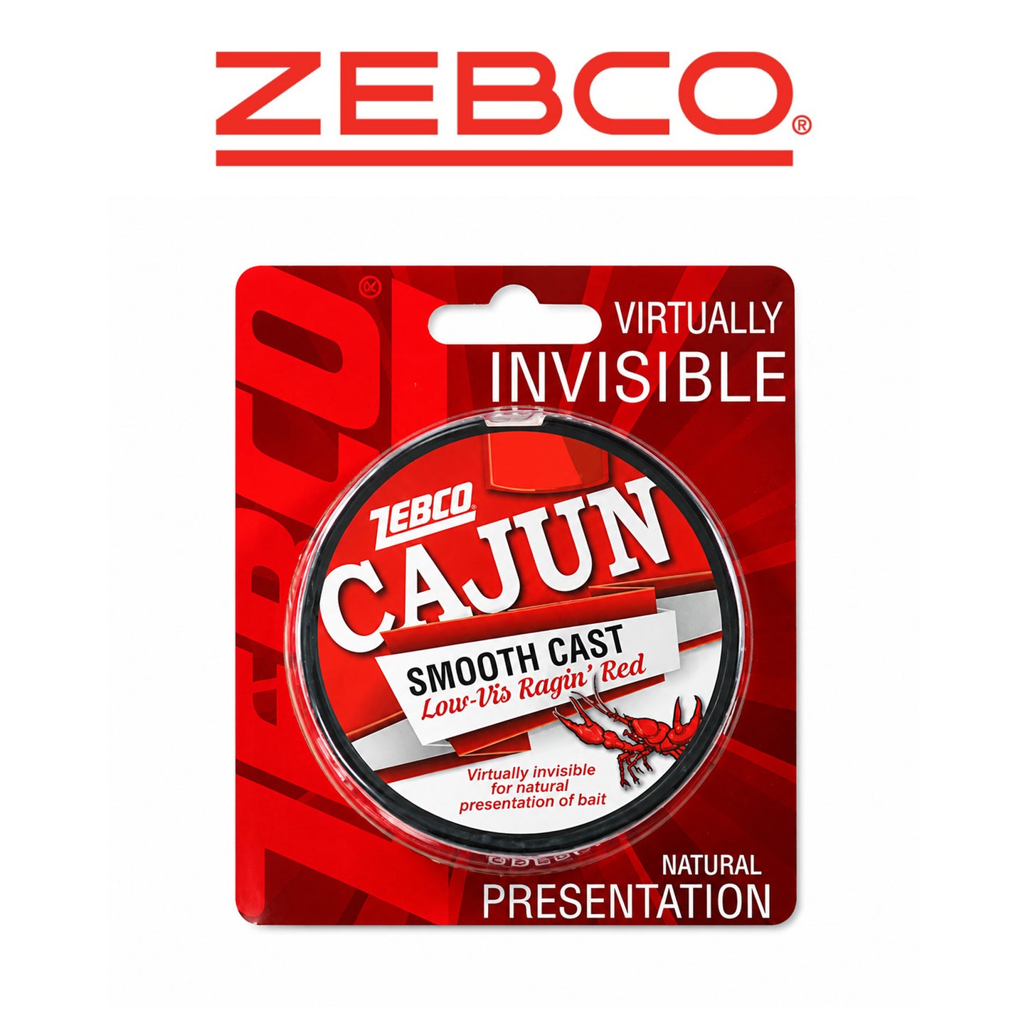 Zebco Cajun Low Vis Red Fishing Line 330 Yards 10 lb