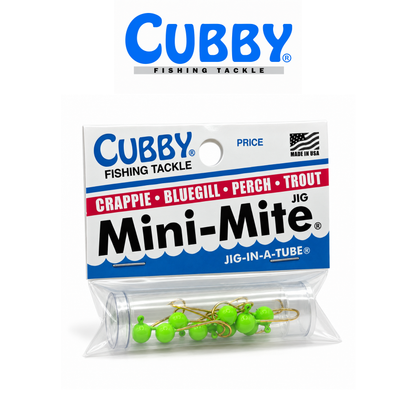 Cubby Round Jig in a Tube – 10-Piece Fishing Jig Set for Panfish, Crappie &amp; Ice Fishing