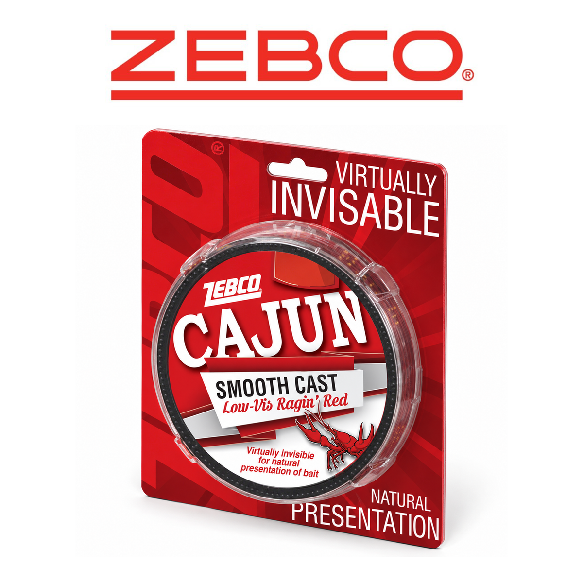 Cajun Low-Vis Red Monofilament Fishing Line 8 lb Test – 330 Yards