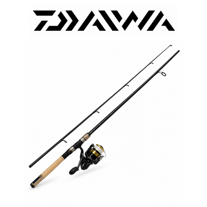 Daiwa D-Shock 7' Medium Spinning Rod & Reel Combo – 2-Piece, 12 lb Mono, 1BB