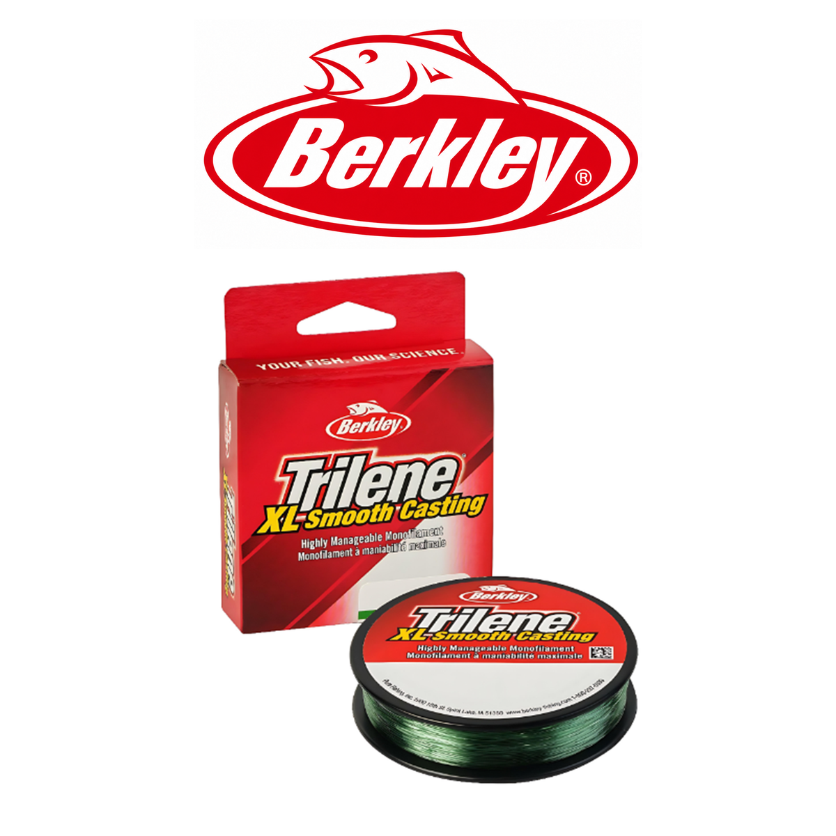 Berkley Trilene Pony Spools Low-Vis Green Premium Monofilament Fishing Line