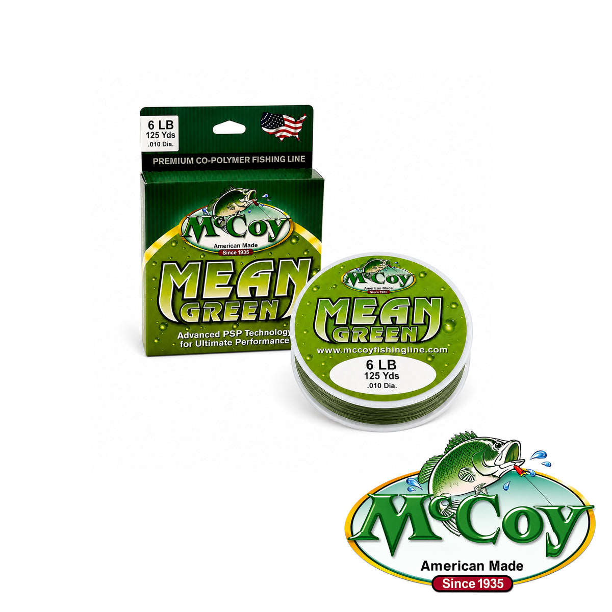 McCoy Mean Green Co-Polymer Fishing Line