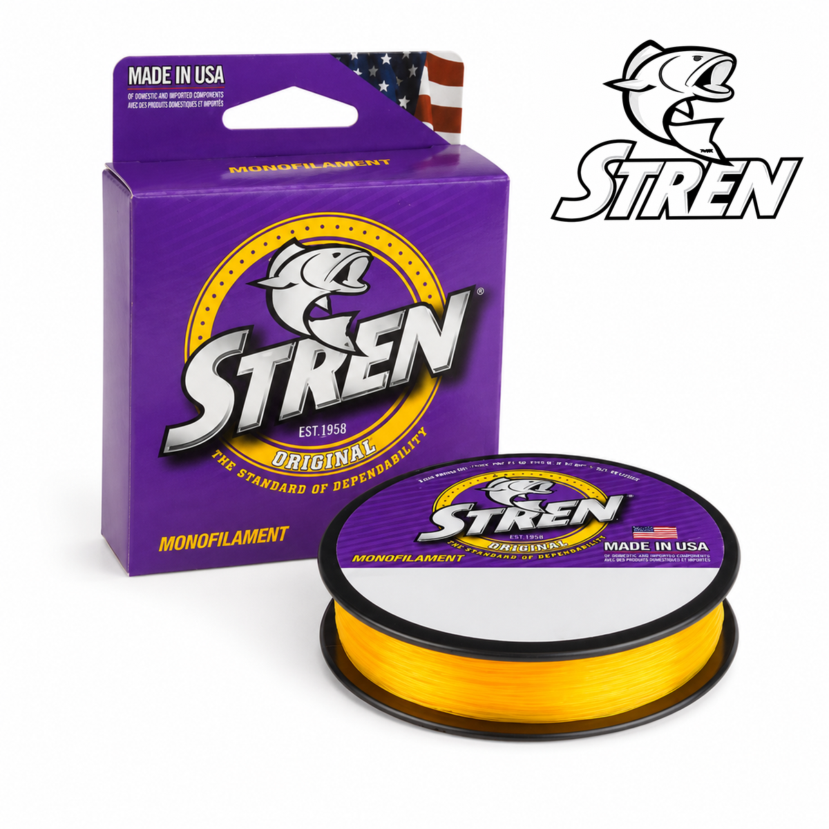 Stren Hi-Vis Gold Monofilament Fishing Line 330 Yards
